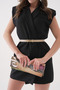 Minimal Style Gold Buckle Beige Belt 7450 - 4