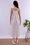 Effortt Ecru Maternity Nightgown with Rope Straps - 4