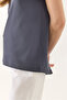 Women's Anthracite 100% Organic Cotton Comfort Fit Long Back Basic T-Shirt 60602049 - 7