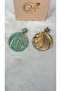Straw Drawstring Gold Color Detailed Round Bohemian Earrings - 3