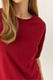 Women's Burgundy 100% Organic Cotton Relaxed Fit Round Neck T-Shirt 60602050 - 6