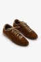 Tan Genuine Leather Suede Lace-Up Women's Sneaker Sports Shoes - 2