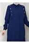 Navy Blue Long Size Shirt Set - Oversized Hijab Set - 7