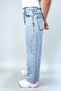 Girl's Star Patterned 100% Cotton High Waist Wide Leg Jeans - 6