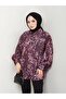 Leopard Print Jessica Shirt Standert Size Long Sleeve 2508 Dark Burgundy