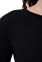 Women's Black Long Sleeve Blouse - 6