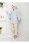 Blue Jesica Shirt - Print Stripe, Standard Size, Long Sleeve 2506 - 2