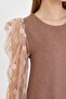 Women's Mink Sleeve Tulle Ruffle Dress Arm-25Y 001038 - 2
