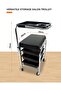 Rolling Cart Professional Manicure Pedicure Carriage Rolling Stool with Drawers - 2