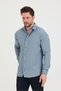 Men's Slim Fit Slim Fit Long Sleeve Shirt with Self-Stripe Detail - 3
