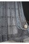 2 Wings Colored Gray Ivy Pattern Laced Tulle Background Curtain 2 Wings - 2