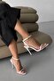 Futz Ankle Strap White Patent Leather 10 cm Women's Classic Heeled Shoes - 8