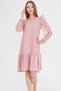 Women's Powder Sleeve Tulle Six Ruffle Dress Arm-25Y 001038 - 4