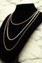 Italian Steel 3 Chain Necklace. 60 cm Steel Necklace with Twist Detail. - 2