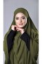 Khaki Practical Ready-to-Interlace Hijab Scarf Medina Silk Lace-Up Soufflé Hijab 2301_09 - 3