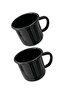 Marbling Metal Enamel 350 ml Tea and Water Cup with Handle Set of 2