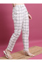 Women Multi-Colored Checked Stright Pant - 4