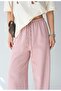 Dusty Rose 100% Cotton Linen Trousers - 251005 - 2
