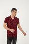 Burgundy Color Patterned Viscose Men's Shirt - 8