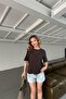 Modern Fit Crop Tshirt Brown