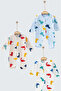 100% Cotton Dino Patterned 3-Piece Jumpsuit