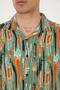 Green Color Patterned Viscose Men's Shirt - 8