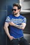 Liam Striped Lycra Slim Fit Crew Neck Knitted Men's Knitwear Tshirt - 4