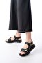 Dm-363 Black Helmet Velcro Stitched Daily Women's Sandals - 2