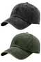 Unisex 100% Cotton Vintage 2-Piece Cap Hat - 3