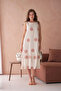 Embroidered Ruffled Loose Woven Dress - 3