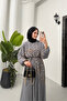 Women Leopard Print Chiffon Islamic Dress Nms055 - 2