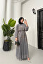 Women Leopard Print Chiffon Islamic Dress Nms055 - 3
