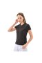 68505301 Her Tee Black Round Neck Regular Fit Plain Women's T-Shirt - 2