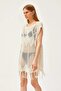 Tasseled Cotton Knitwear Pareo - 4