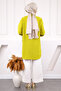 Oil Green Sleeve Lace Collar Stone Linda Tunic - 4