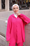 Fuchsia Bürümcük Shirt Pants Set - 4