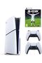 PlayStation 5 Slim Disc with Extra Dualsense White Controller and FC 25 - International Version