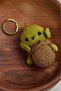 Handmade Green Amigurumi Friendly Keychain – Cute Character Accessory - 3