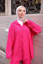 Fuchsia Bürümcük Shirt Pants Set - 5