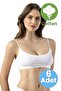 Women's 6-Piece Rope Strap Combed Cotton Camisole Fabric Padded Crop Bustier Bra - 8