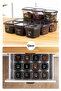 6-Piece 1.75 Liter Peggy Square Food Storage Container with White Screen Printing Label Anthracite - 6