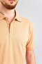 Men's Tan Slim Fit 100% Cotton Soft Textured Polo Neck T-Shirt Basic T-Shirt