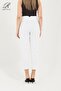 Women's Model High Waist Fabric White Trousers - 4