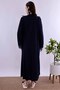 Cotton Piece Maternity Nightgown Set with Dressing Gown and Breastfeeding Feature Effortt - Navy Blue - 5