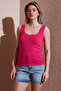 Stretch Cotton Slim Fit Square Neck Thick Strap Undershirt Women's Athlete 25Y0266K1