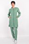 Lina Model Green Soft Lycra Hijab Nurse Doctor Jersey Set Scrubs