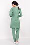 Lina Model Green Soft Lycra Hijab Nurse Doctor Jersey Set Scrubs - 3