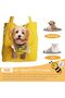 Cat Carrier Bag, Cat Tote Bag Carrier, Portable Bag Carrier for Cat, Small Dog, Soft Cat Carrier, Canvas Material, 45×45×1CM, Travel and Outdoor Adventures Breathable Cat Sling, Yellow