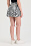Women's White Black Viscose Fabric Summer Shorts Skirt 1905 - 4