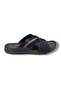 15821-25 Leather Anatomical Cross Band Men's Slippers - 2